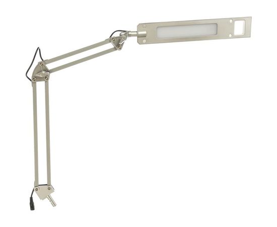 Настольный светильник Camelion KD-821 C03 серебро LED 8Вт, 230В, 2 уровня яркости, 350Лм, струбцина 13528 