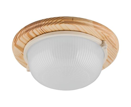 Светильник для бани и сауны FERON НБО 03-60-011 220V 60Вт Е27 IP54 дерево, клен, круг 11569 