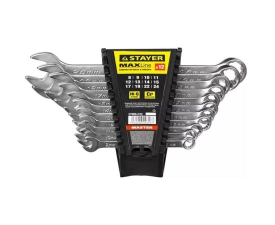 Набор комбинированных гаечных ключей Stayer 12 шт 8 - 24 мм HERCULES 27085-H12_z01 
