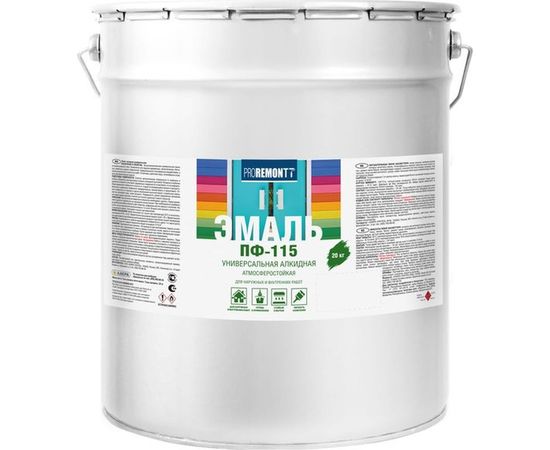 Эмаль PROREMONTT ПФ-115 синяя, 20 кг Лк-00004479 