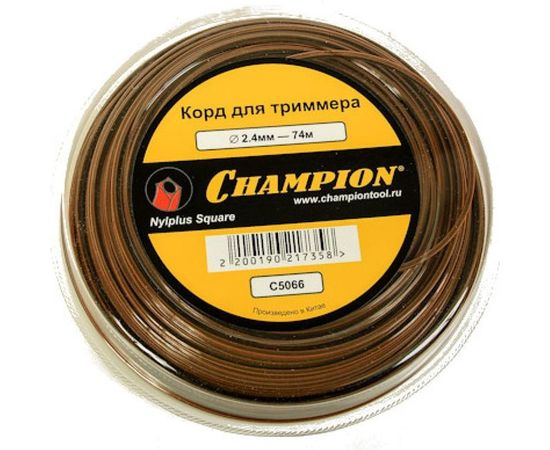Корд триммерный Nylplus Square (74 м; 2.4 мм) CHAMPION C5066 