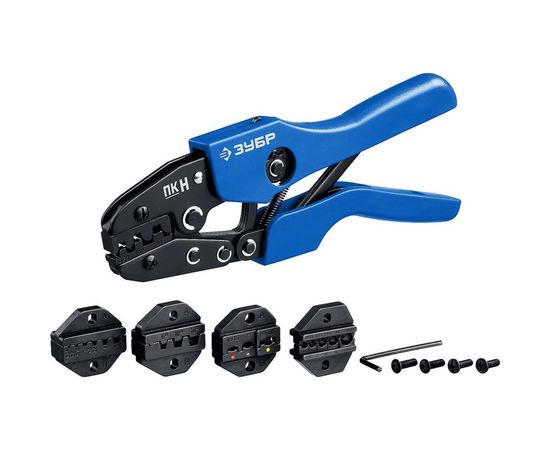 Набор в кейсе, пресс-клещи, 5 матриц Зубр ПК-Н Профессионал 45455 