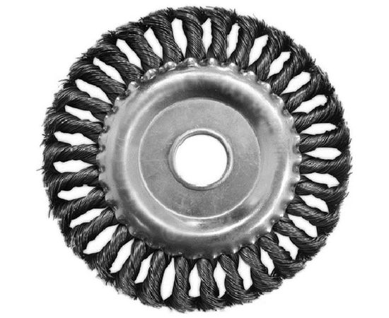 Щетка крацовка дисковая витая (175 мм; 22.2 мм) Biber 70984 тов-076230 
