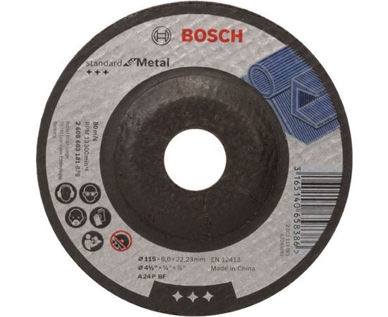 Круг обдирочный Standard по металлу (115x6х22.2 мм) Bosch 2608603181 