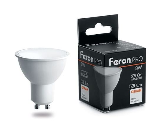 Светодиодная лампа FERON PRO LB-1608 GU10 8W 2700K OSRAM LED 38092 