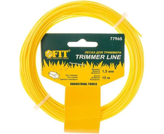 Леска (1.5 мм; 15 м; звездочка) для триммеров FIT 77965 