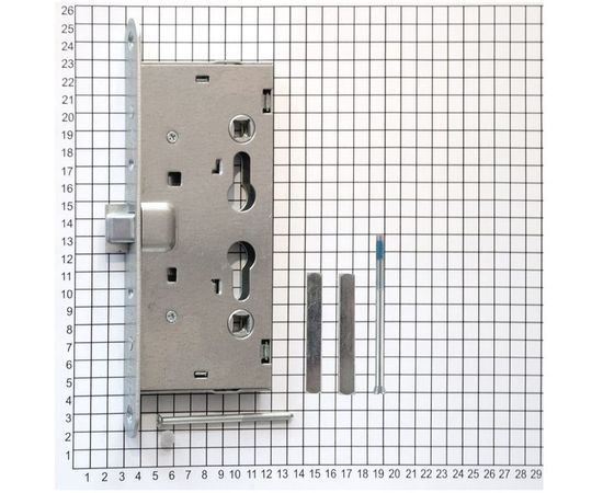 Корпус огнестойкого замка антипаник DOORLOCK V1901/65mm PZ72 ZN в комплекте с разрезным штоком 79082 – изображение 2