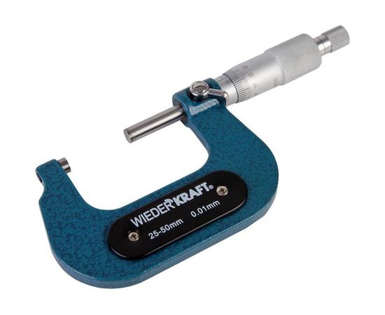 Микрометр WIEDERKRAFT нониусный, 25-50 мм, 0.01 мм WDK-MM5001 – изображение 4