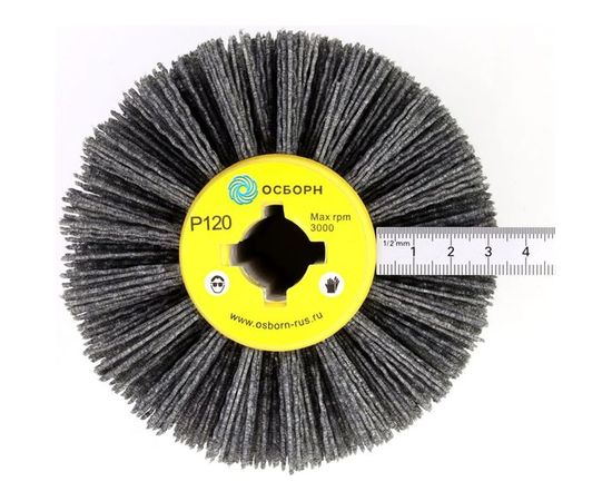 Щетка валик нейлоновая 6-038 (120 мм; P120) для щеточных шлифмашин ОСБОРН PLM.RB12010019P120 – изображение 2
