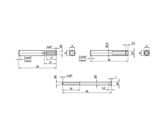 Корпус огнестойкого замка антипаник DOORLOCK V1901/65mm PZ72 ZN в комплекте с разрезным штоком 79082 – изображение 3