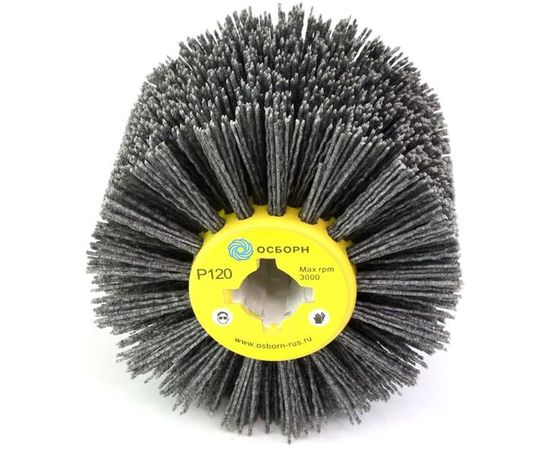 Щетка валик нейлоновая 6-038 (120 мм; P120) для щеточных шлифмашин ОСБОРН PLM.RB12010019P120 – изображение 3