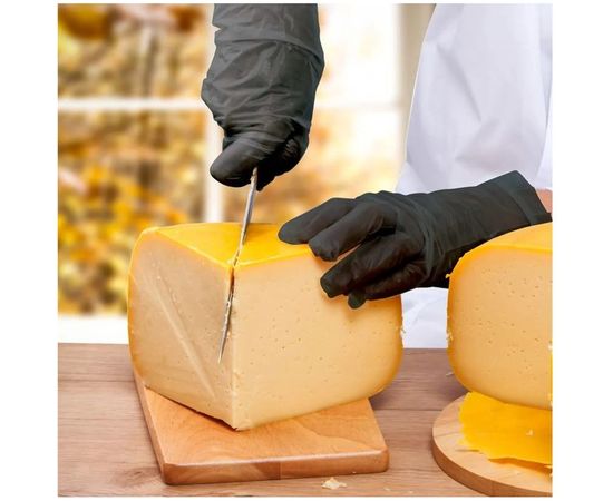 Одноразовые перчатки AVIORA эластомер, черные, размер XL, 100 шт. 402-885 – изображение 4