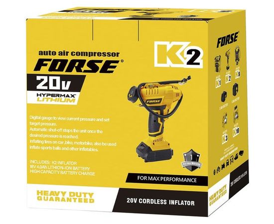 Многофункциональный беспроводной автомобильный компрессор FORSE K2 – изображение 7