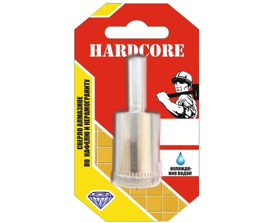 Сверло-коронка алмазное по кафелю и керамограниту 16 мм Hardcore 152016 