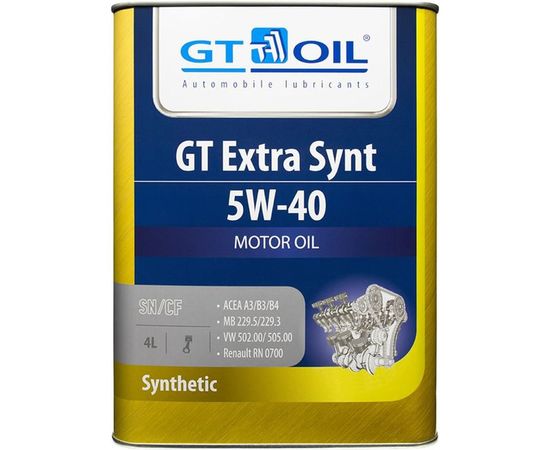 Масло Extra Synt, SAE 5W-40, API SN/CF, 4 л GT OIL 8809059407417 