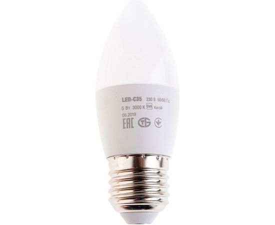 Лампа IEK LED C35 свеча 5 Вт 230 В 3000К E27 LLE-C35-5-230-30-E27 