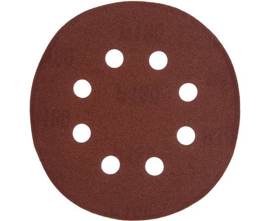 Круг шлифовальный на липучке по дереву/металлу 10 шт. (125 мм; P180; 8 отверстий) Gigant G-1021 