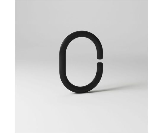 Набор колец для шторы в ванную комнату IDDIS цвет черный RID013P – изображение 3