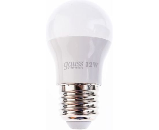 Лампа GAUSS Elementary Шар 12W 950lm 6500K Е27 LED 1/10/100 53232 – изображение 2
