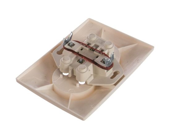 Розетка х2 IEK КВАРТА без заземления, в сборе, без шторки, белая ERK23-K01-10-DM – изображение 3