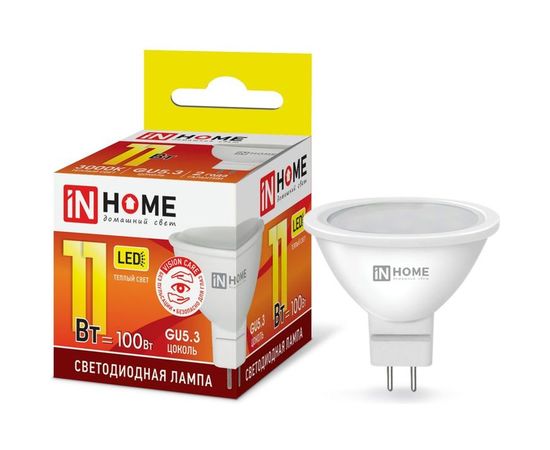 Светодиодная лампа IN HOME LED-JCDR-VC 11Вт 4690612020341 – изображение 4