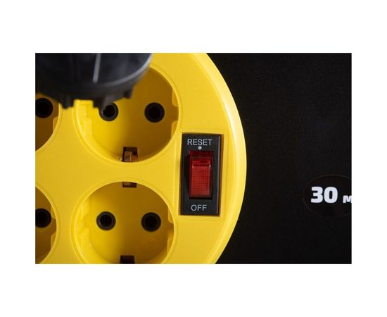 Силовой удлинитель на катушке Inforce 4 гнезда, с/з ПВС 3х1,5 16A 30м IP44 09-15-05 – изображение 5