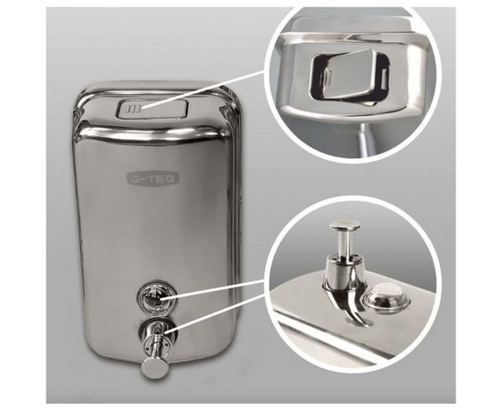 Дозатор для жидкого мыла 1 л. G-teq 8610 металл – изображение 6