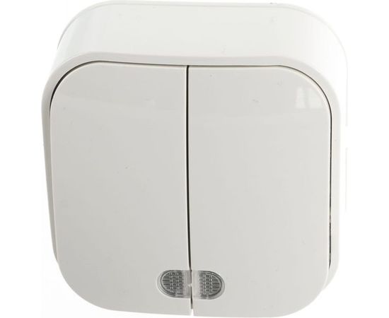 Двухклавишный выключатель IONICH с подсветкой слоновая кость 1426 