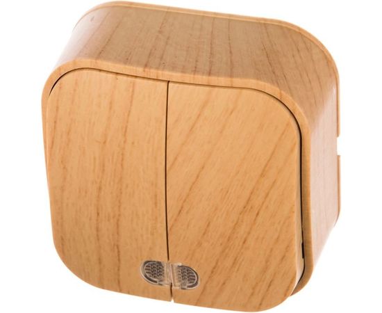 Выключатель IONICH 2 кл. с подсветкой сосна 1437 