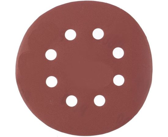 Круг абразивный на ворсовой подложке под липучку, перфорированный (5 шт; 125 мм; 8 отв.; P500) MATRIX 73816 