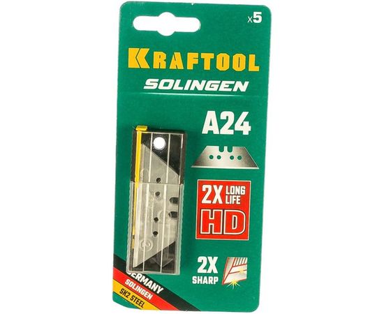Лезвия трапециевидные сменные SOLINGEN (5 шт; А24) Kraftool 09625-S5_z02 