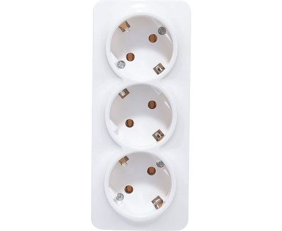 Розетка IONICH 3-ая с/з белая 1420 
