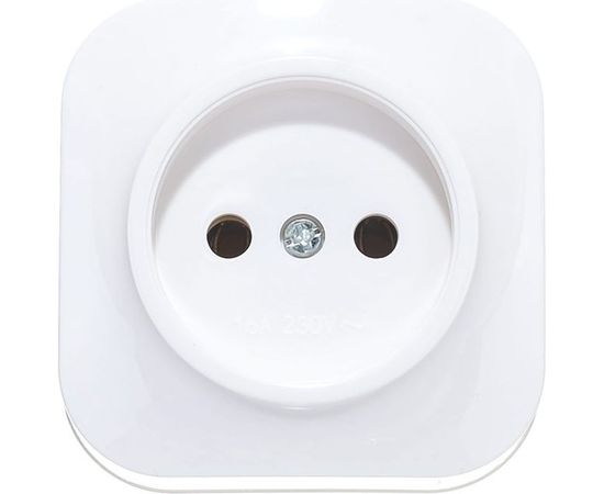 Одноместная розетка IONICH б/з, о/у, 16А, 220В, белая еврослот 1415 
