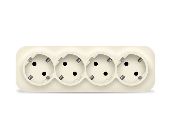 Четырехместная розетка IONICH с/з слоновая кость 1452 