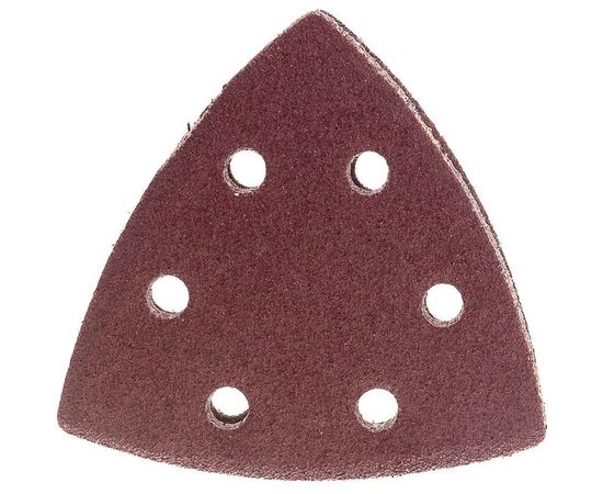 Треугольник абразивный на ворсовой подложке под липучку (5 шт; 93 мм; P60; 6 отв) MATRIX 73858 