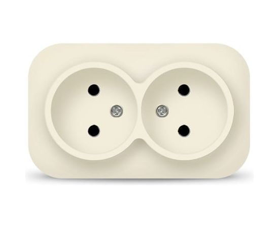 Двойная розетка IONICH б/з слоновая кость 1427 