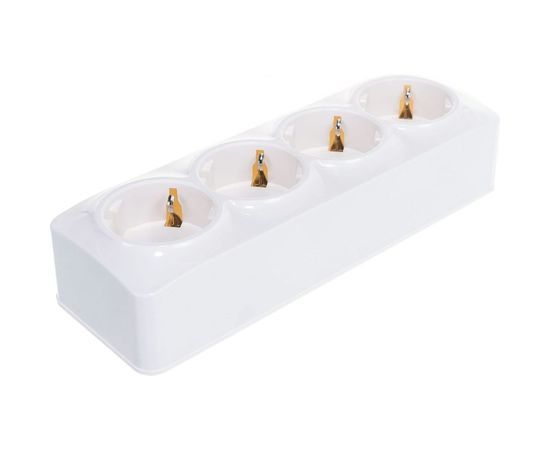 Четырехместная розетка IONICH с/з, о/у, 16А, 220В, белая еврослот 1447 