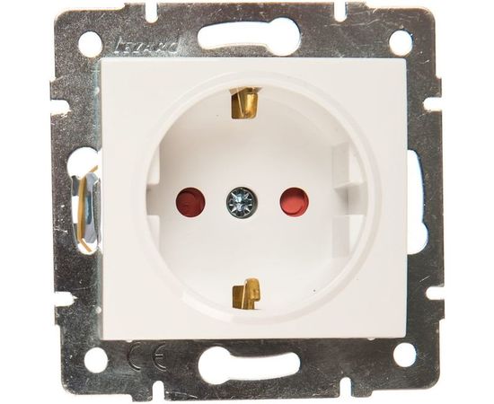 Розетка LEZARD KARINA с защитой от детей керамика белая 707-0288-124 