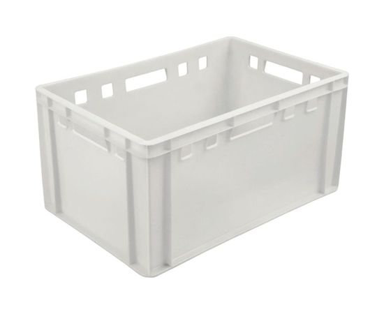 Мясной ящик п/э 600х400х300 сплошной, белый, морозостойкий Тара.ру Е3 00394 – изображение 2