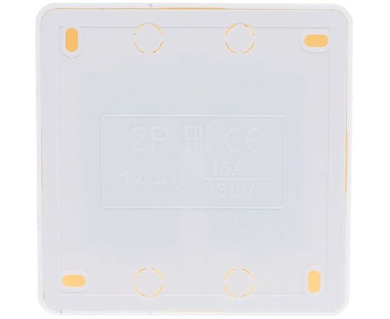Четырехместная квадратная розетка IONICH б/з, о/у, 16А, 220В, белая еврослот 1448 – изображение 4