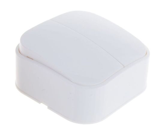 Двухклавишный выключатель IONICH о/у, 10А, 220В, белый еврослот 1413 – изображение 2