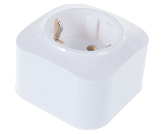 Одноместная розетка IONICH с/з, о/у, 16А, 220В, белая еврослот 1416 – изображение 4