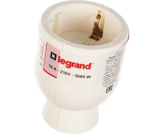 Розетка Legrand 2К+З белая 50189 – изображение 2