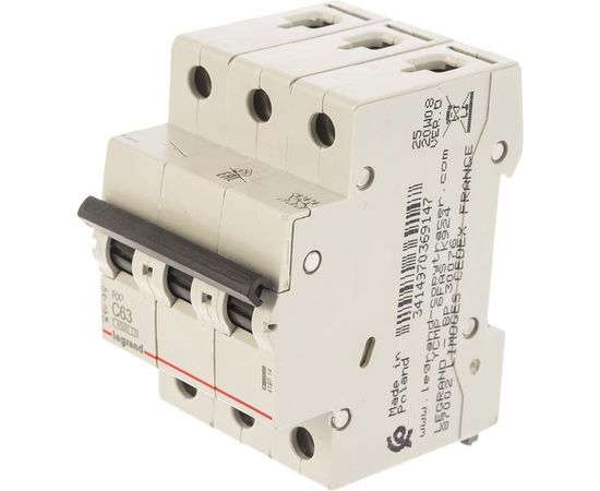 Автоматический модульный выключатель Legrand 3п C 63А 4.5кА RX3 Leg 419714 1199894 – изображение 4