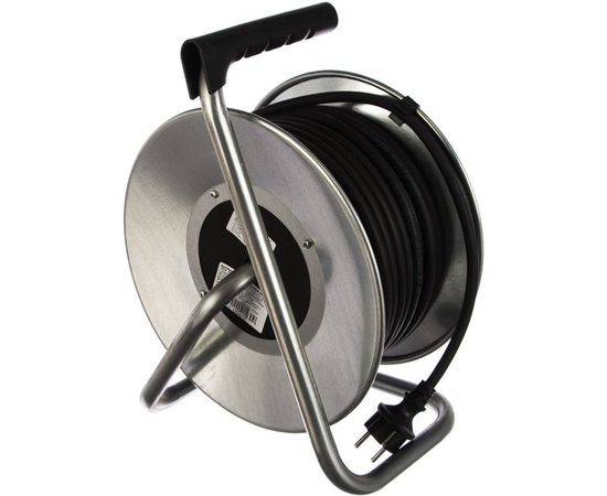 Силовой удлинитель на металл.катушке LUX 55130 К4-Е-30 КГ 3x2.5 30м 16А 4 роз. с з/к, защитой и крышк. IP44 4606400420415 – изображение 4