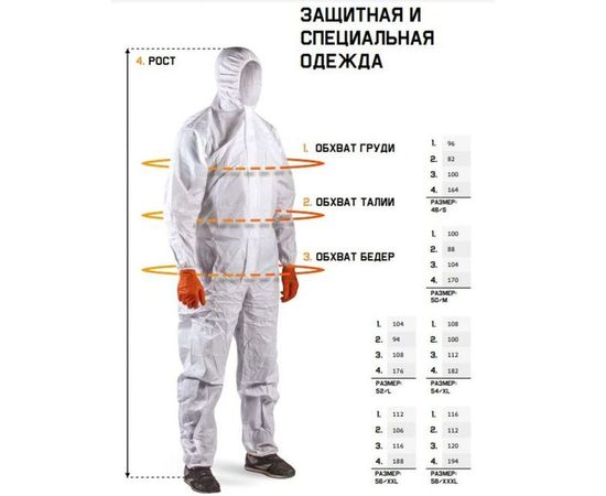Малярный многоразовый комбинезон JetaSafety синий JPC75B-M – изображение 2