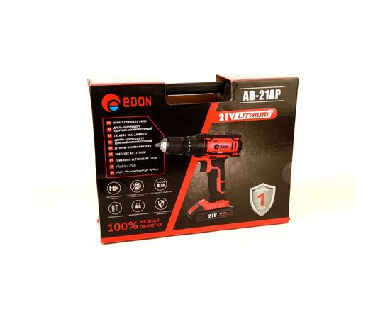 Аккумуляторная дрель-шуруповерт EDON AD-21AP 202020100013 – изображение 2