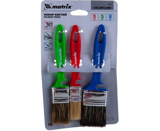 Набор кистей «Универсальный» 25мм, 35мм, 50мм MATRIX Color Line 83399 – изображение 2