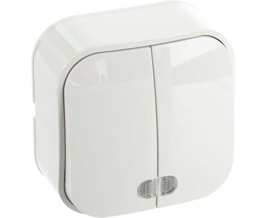 Двухклавишный выключатель IONICH с подсветкой слоновая кость 1426 – изображение 2