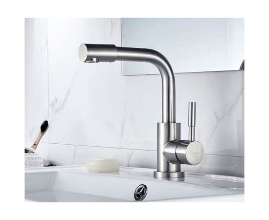 Смеситель для умывальника LEDEME картридж 35 мм, нержавейка, L1098-4 65845 – изображение 2